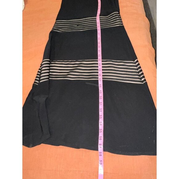 Xscape Bla Striped Cap Sleeve Women's Evening Dress Gown Size 2 - Picture 8 of 9